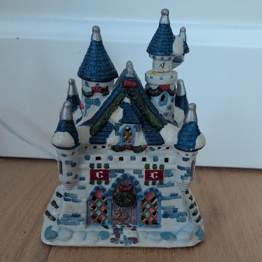 Blue and White Castle Figurine